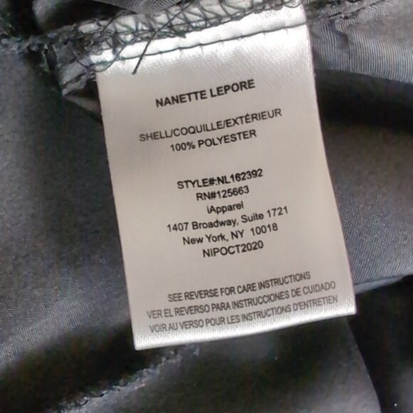 Nanette Lepore Hooded Windbreaker Jacket Cinch Waist Lightweight Roll Tab Sleeve - Picture 13 of 13